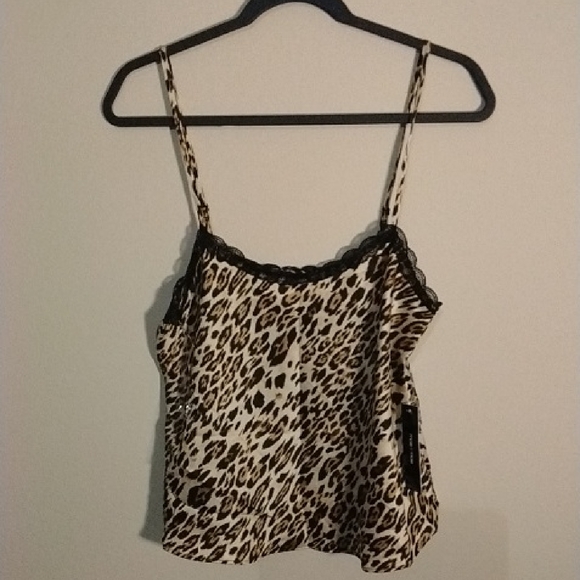Leopard Print Lace Trim Camisole - Picture 1 of 1